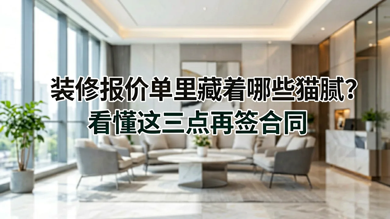 装修报价单里藏着哪些猫腻?看懂这三点再签合同